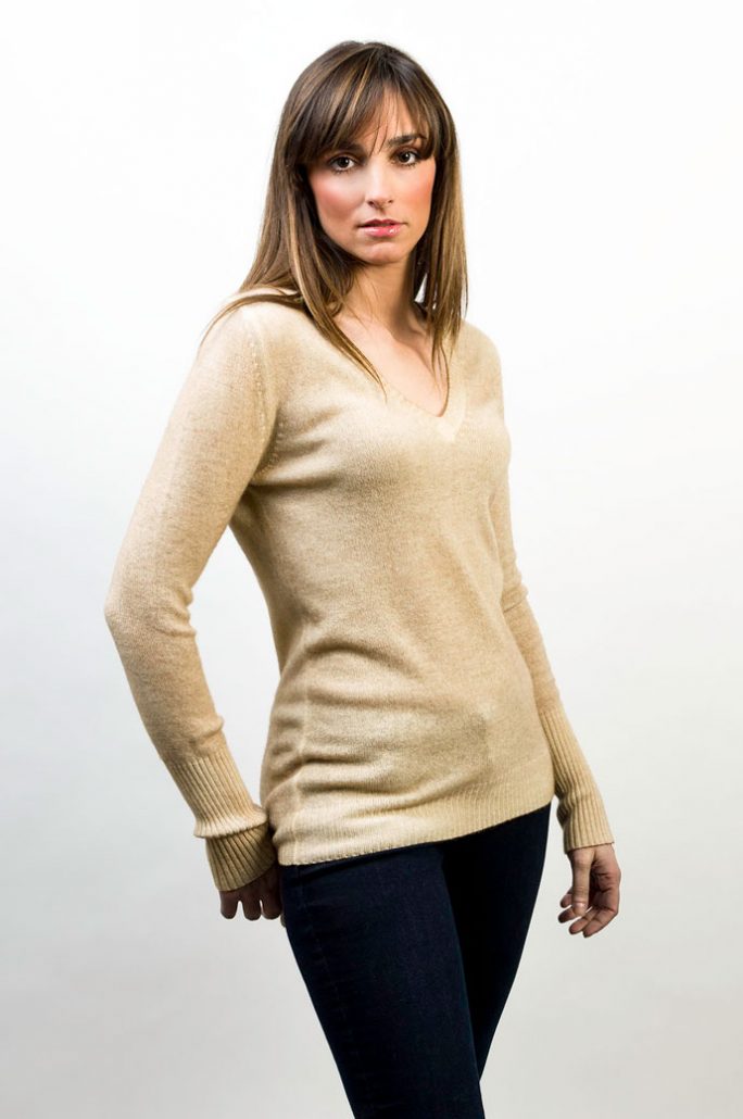 Knit V Neck Two Colors Reversible - cod. T301